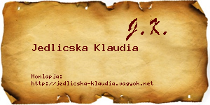 Jedlicska Klaudia névjegykártya
